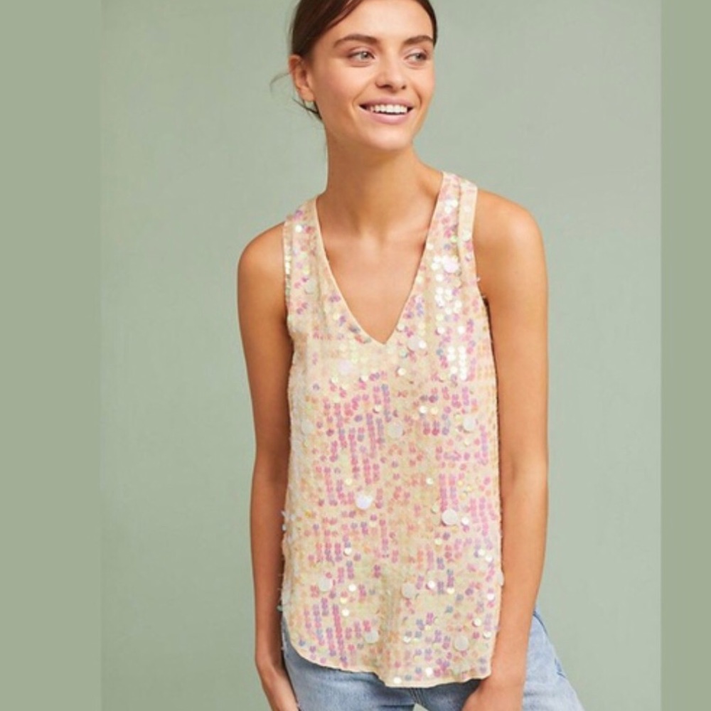 NWT! Anthropologie Moulinette Soeurs palette v-neck Top